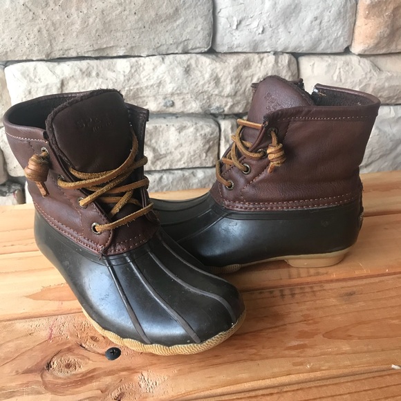 girls sperry saltwater boots